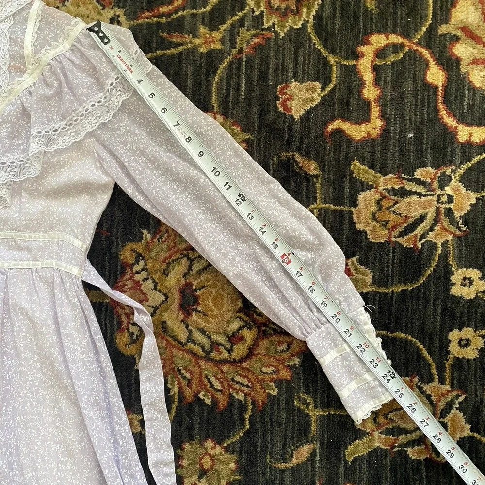 VTG'70s Gunne Sax Jessica's San Francisco‎ Ivory Lace Prairie Pearl Size 9 Dress